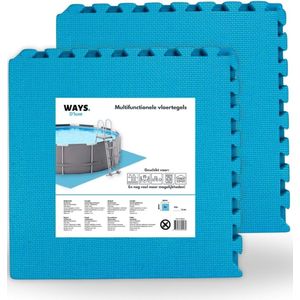 WAYS D'luxe - Voordeelpakket - Vloertegel - Blauwe zwembad tegels - 16 tegels - 50 x 50 cm - 4 m²