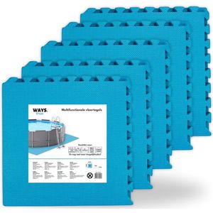 WAYS D'luxe - Voordeelpakket - Vloertegel - Blauwe zwembad tegels - 40 tegels - 50 x 50 cm - 10 m²