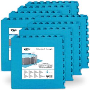 WAYS D'luxe - Voordeelpakket - Vloertegel - Blauwe zwembad tegels - 64 tegels - 50 x 50 cm - 16 m²