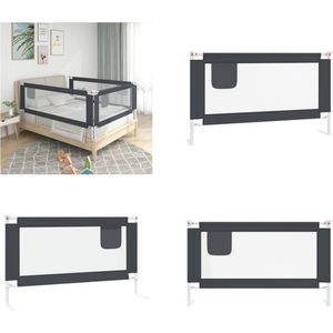 vidaXL Bedhekje peuter 140x25 cm stof donkergrijs - Bedhekje - Bedhekjes - Bedbescherming - Bedbeschermingen