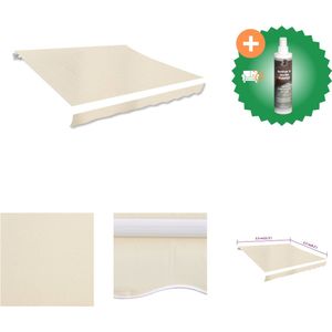 vidaXL Luifeldoek 350x250 cm canvas crème Vensterzonwering Inclusief Reiniger