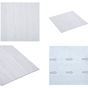 vidaXL Vloerplanken zelfklevend 5-11 m² PVC wit - Vloerplank - Vloerplanken - Vloertegel - Vloertegels