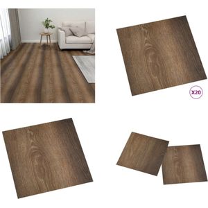 vidaXL Vloerplanken 20 st zelfklevend 1-86 m² PVC bruin - Vloerplank - Vloerplanken - Vloertegel - Vloertegels