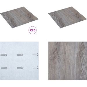 vidaXL Vloerplanken 20 st zelfklevend 1,86 m² PVC lichtbruin - Vloerplank - Vloerplanken - Vloertegel - Vloertegels
