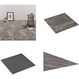 vidaXL Vloerplanken zelfklevend 5-11 m² PVC zwart marmer - Vloerplank - Vloerplanken - Vloertegel - Vloertegels