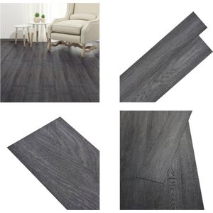 vidaXL Vloerplanken zelfklevend 2-51 m² 2 mm PVC zwart en wit - Vloerplank - Vloerplanken - Plank - Vloertegel