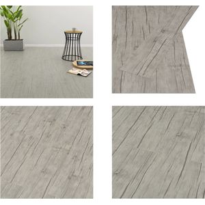 vidaXL Vloerplanken zelfklevend 4-46 m² 3 mm PVC washed eiken - Vloerplank - Vloerplanken - Vloertegel - Vloertegels