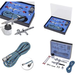 vidaXL Airbrush set met 2 pistolen - Airbrushset - Airbrushsets - Airbrush Set - Airbrush