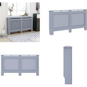 vidaXL Radiatorombouw 152x19x81 cm MDF antraciet - Radiatorombouw - Radiatorombouwen - Radiator Ombouw - Radiator Ombouwen