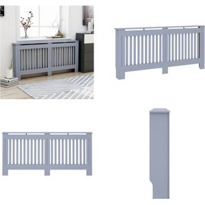 vidaXL Radiatorombouw 172x19x81 cm MDF antraciet - Radiatorombouw - Radiatorombouwen - Radiator Ombouw - Radiator Ombouwen