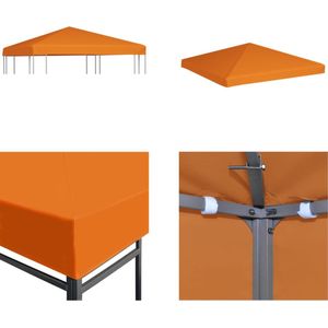 vidaXL Prieeldak 310 g/m² 3x3 m oranje - Prieeldak - Prieeldaken - Prieelluifel - Prieelluifels