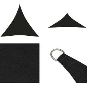 vidaXL Zonnescherm driehoekig 4-5x4-5x4-5 m oxford stof zwart - Zonnezeil - Zonnezeilen - Zonnedoek - Zonnedoeken