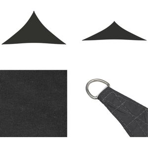 vidaXL Zonnescherm driehoekig 3,5x3,5x4,9 m oxford stof antracietkleur - Zonnezeil - Zonnezeilen - Zonnedoek - Zonnedoeken
