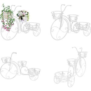 vidaXL Plantenstandaard fietsvorm vintage stijl metaal - Plantstandaard - Plantstandaards - Plantentafel - Plantentafels