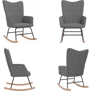 vidaXL Schommelstoel stof donkergrijs - Schommelstoel - Schommelstoelen - Schommel Stoel - Schommel Stoelen