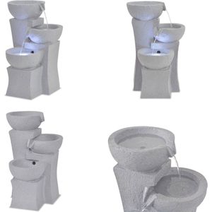 vidaXL Binnenfontein met LED-verlichting polyresin - Binnenfontein - Binnenfonteinen - Waterfontein - Waterfonteinen