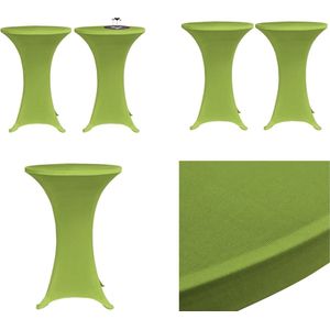 vidaXL Tafelhoes stretch 2 stuks 70 cm groen - Tafelkleed - Tafelkleden - Statafelkleed - Statafelkleden