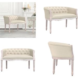 Vidaxl - Sitzbank 98x56x69 cm Leinen - Bank - Sitzbank - Leinensofa - Wohnzimmer Dekoration - Französischer Stil - Home & Living