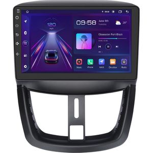 Android navigatie en multimediasysteem 1GB RAM 16GB ROM geschikt voor Peugeot 207 2006-2015