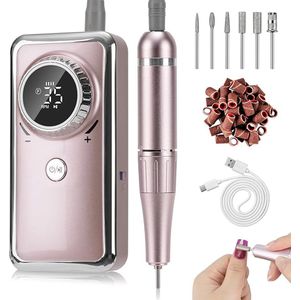 Elektrische Nagelvijlen Set met Verstelbare Snelheid - Professionele Nagelverzorging - Inclusief Opzetstukken - Draadloos - Nagelvijlmachine met Polijstfunctie