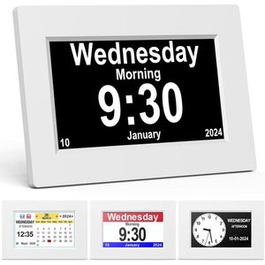 Digitale Kalenderdag - Helder Display - Wand- en Tafelmontage - Oplaadbare Batterij