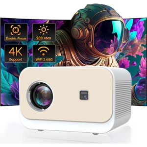 Fuegobird - A11 - Smart Beamer - Wit - 1080P Full HD - Android TV 9.0