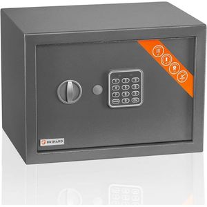 Elektronische Kluis - Brandwerend – Met Cijferslot – Geld, Sieraden, Waardevolle Spullen – 20L Opslag – Groot Design – Grijs