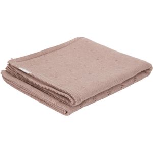 Little Dutch - Gebreid Wiegdeken - Pink Blush - 70x100 cm - Biologisch Katoen