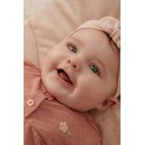 Longsleeve - Pink Blush - Biologisch Katoen - Ruches en Bloemknopen