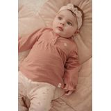 Longsleeve - Pink Blush - Biologisch Katoen - Ruches en Bloemknopen