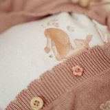 Vest - Roze - Katoen - Ruches en Bloemetjesborduursel