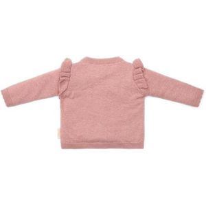 Vest - Roze - Katoen - Ruches en Bloemetjesborduursel