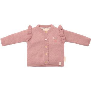 Vest - Roze - Gebreid - Ruches en Bloemetjesborduursel