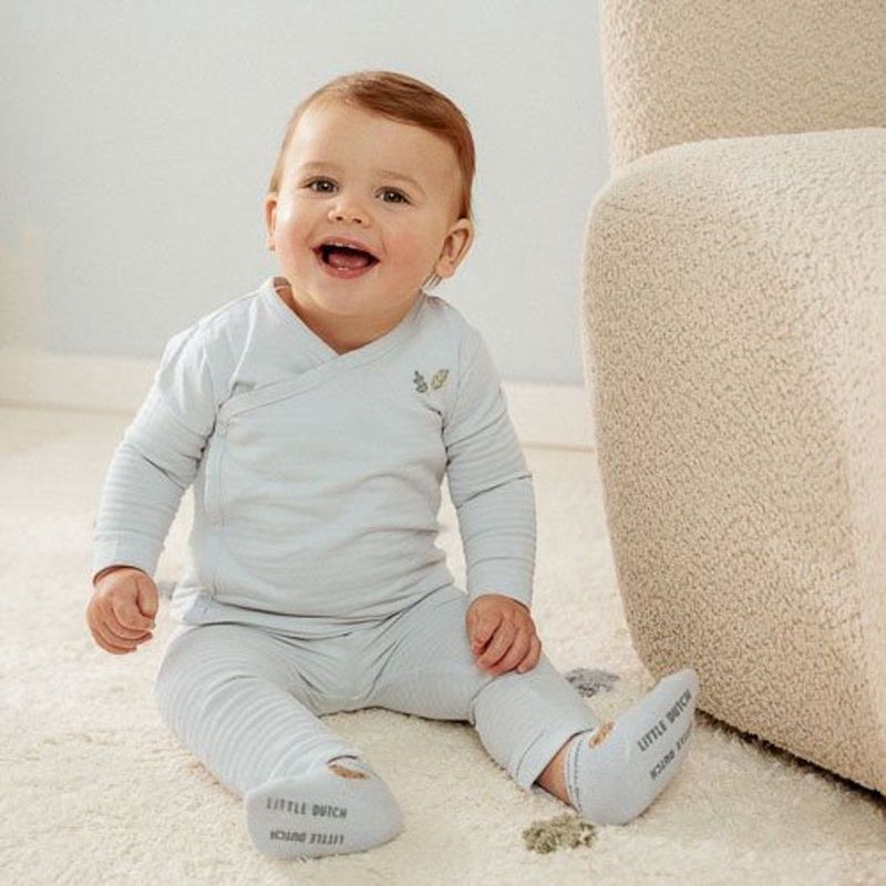 Little Dutch - Overslag Shirt - Baby Blue - Lange Mouw