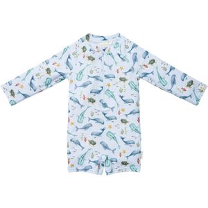 Little Dutch - Ocean Sea Life - Zwempak Kind - Lichtblauw - Lange Mouwen