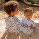 Zwemshirt - Lichtblauw - Korte Mouwen - Ocean Sea Life Dessin