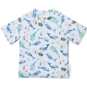 Zwemshirt - Lichtblauw - Korte Mouwen - Ocean Sea Life Dessin