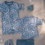 Zwemshirt - Sea Life - Coral Red - Elastaan, Recycled Polyester