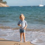 Zwemshirt - Sea Life - Coral Red - Elastaan, Recycled Polyester