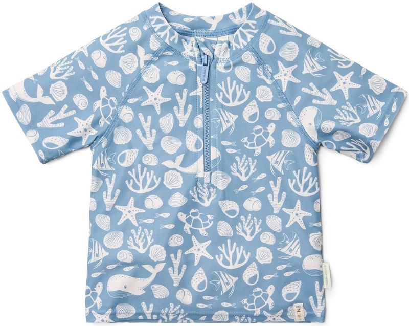 Zwemshirt - Sea Life - Coral Red - Elastaan, Recycled Polyester