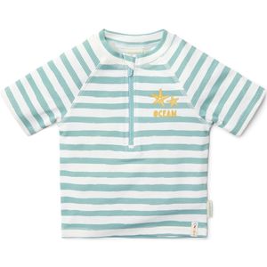 Zwemshirt - Geel - Korte Mouwen - Vrolijk Gestreept