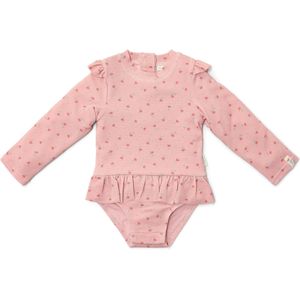 Little Dutch - Badpak - Sunny Flowers - Blush Pink - Lange Mouwen