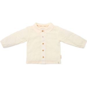 Blouse - Wit - Biologisch Katoen - Lange Mouwen - Stippenpatroon