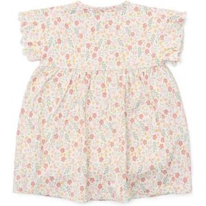 Little Dutch - Baby Jurkje - Creme - Korte Mouw - Fairy Garden Flower-print