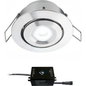 Cree LED inbouwspot Toledo in - 3W / rond / dimbaar / kantelbaar / 230V / IP44 / downlights / plafondspots / spotjes / inbouwspots / badkamer / woonkamer / keuken / spotlight / wit licht