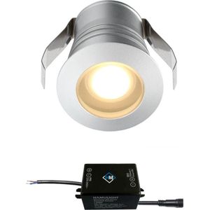 Cree LED inbouwspot Burgos wit in - 3W / rond / dimbaar / 230V / IP65 / downlights / plafondspots / spotjes / inbouwspots / badkamer / woonkamer / keuken / spotlight / warmwit