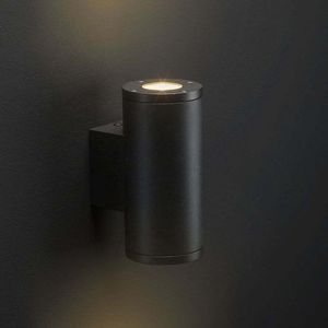 Cree LED wandlamp Sabugal – 2 x 2W / aluminium / 230V / IP65 / waterdicht / buitenlamp / buitenverlichting / tuinverlichting / tuinlamp / warmwit