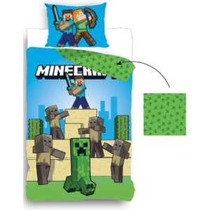 Minecraft Dekbedovertrek - Creeper - MIN24-9531 - MIN24-9531 / MNC36-5188