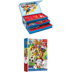 Paw Patrol Creatieve Set - Kleurdoos + Puzzel - 4KO-COMBI-71