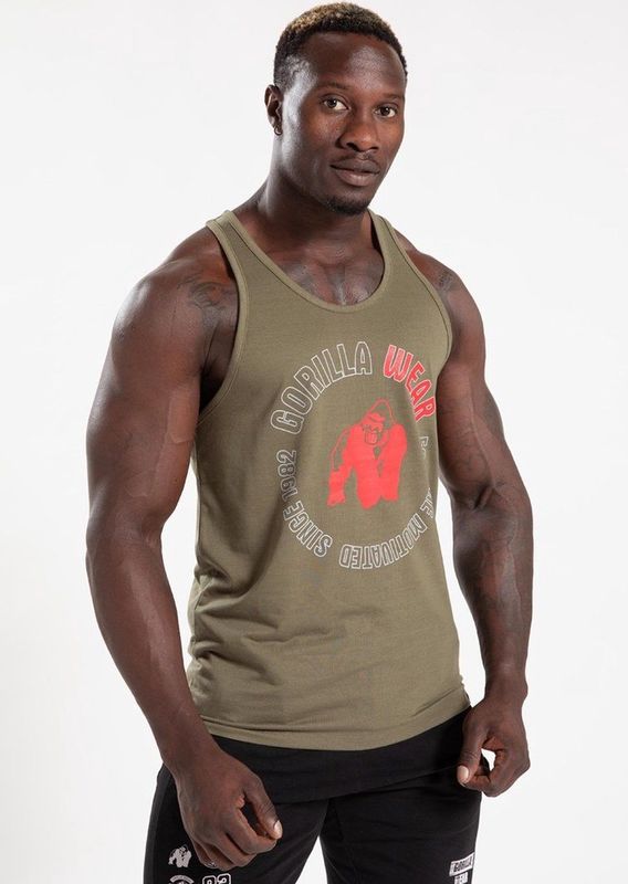 Gorilla Wear - Lafeyette - Tanktop - Legergroen - 100% Polyester